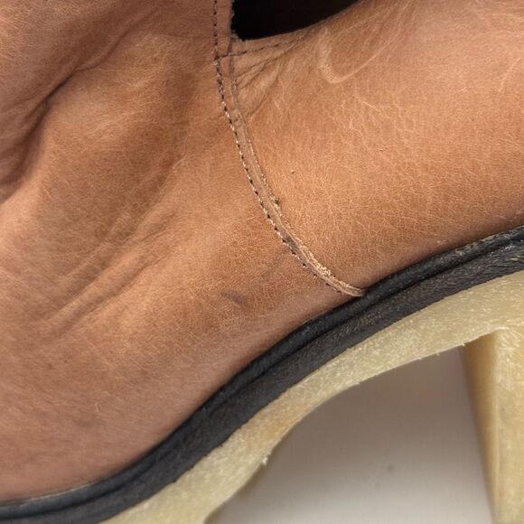 Free People Women’s Size 38.5 US 8 Jesse Cutout Platform Boots English Tan - Picture 8 of 14